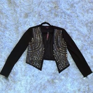 Xtaren Black w/Gold Rhinestone Blazer - Medium